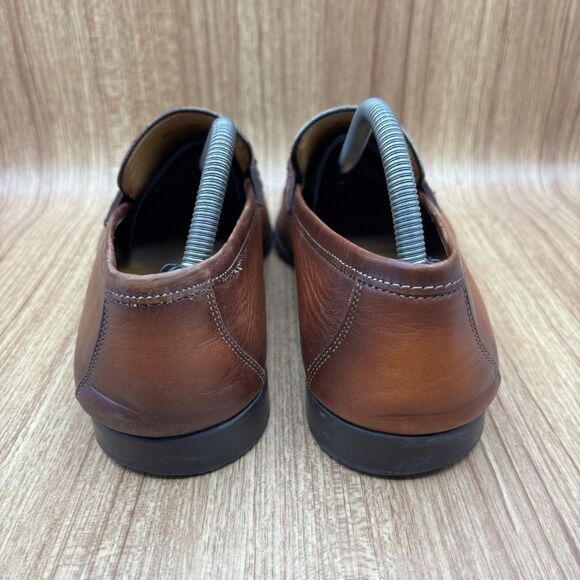 Magnanni Rafa II Horsebit Loafers Cognac Leather Men’s Size 8 Shoes - Picture 4 of 8